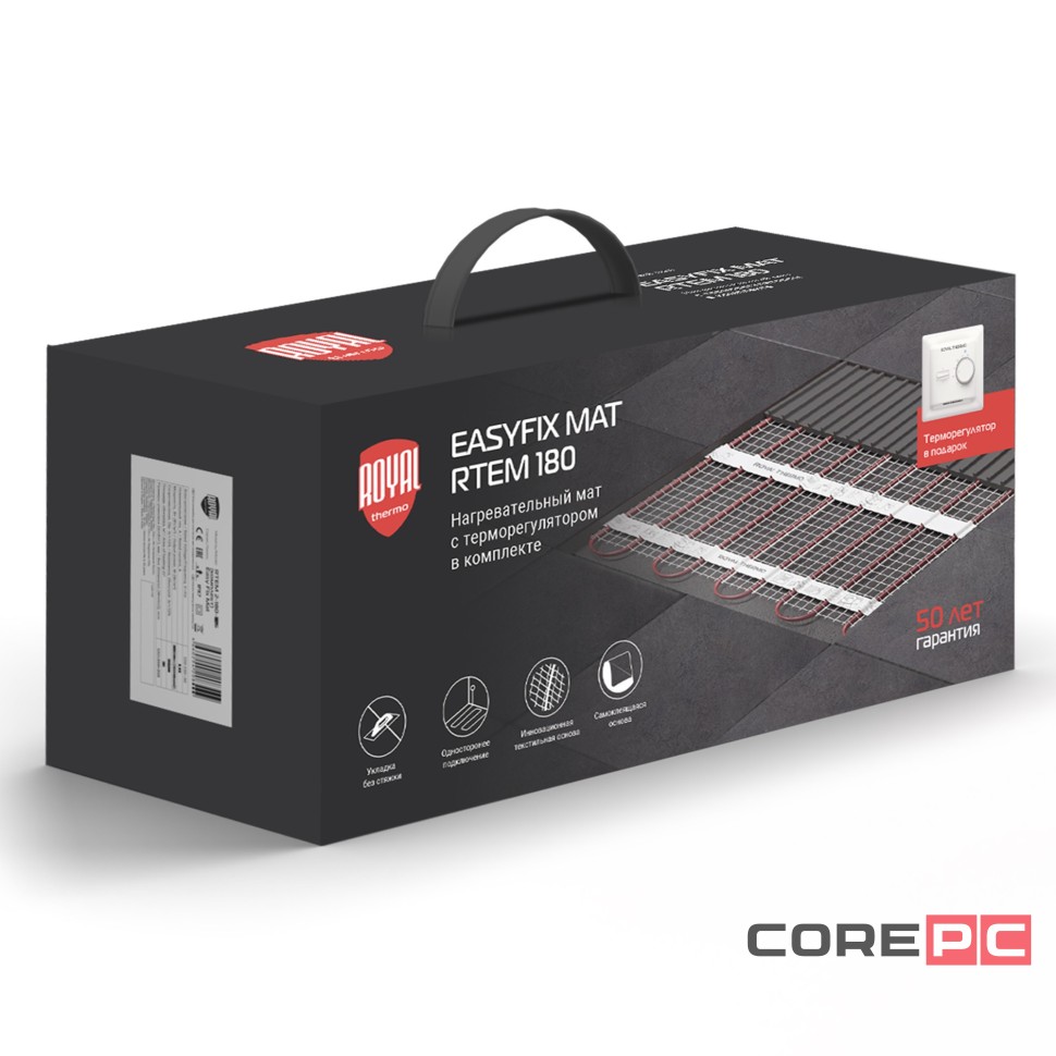 Комплект теплого пола Royal Thermo EasyFix Mat RTEM 2-180-7 с терморегулятором Basic