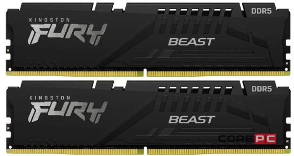 Оперативная память 64 Gb 5600 MHz Kingston FURY Beast RGB Black (KF556C36BBE2K2-64)