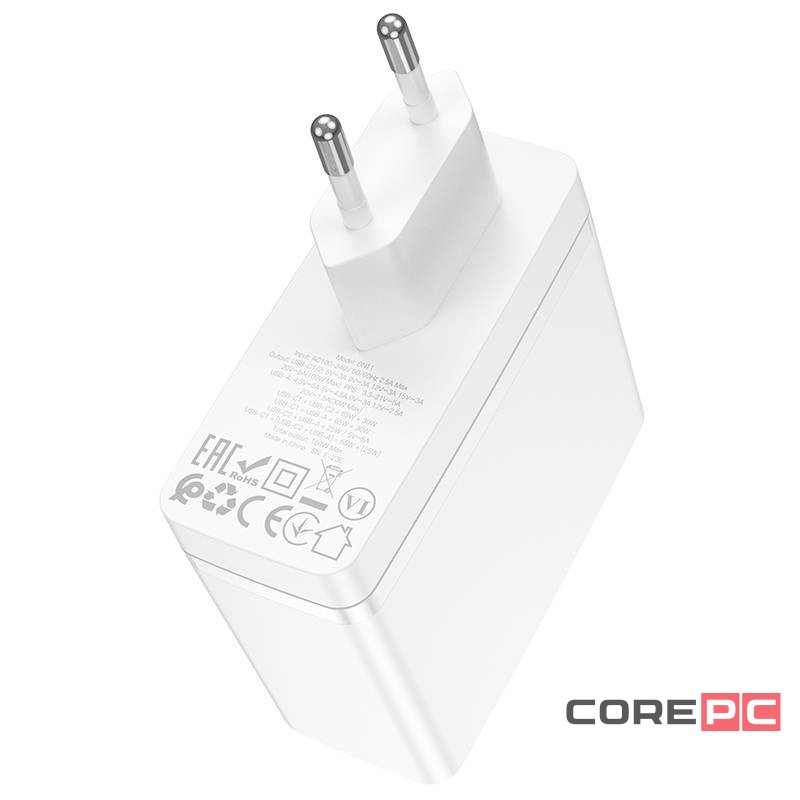 Сетевое зар. устр. Borofone BN11 1USB/2C 30W/100W белое