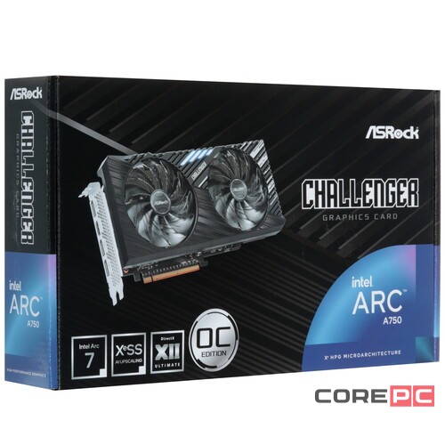 Видеокарта ASRock (A750 CL SE 8GO) Intel Arc A750 8GB Challenger SE OC