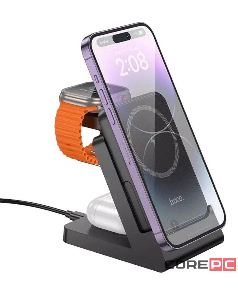 Powerbank с беспроводной зарядкой MagSafe Hoco J149 5000mAh 1USB-C 15W чёрный