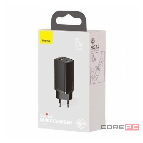 Сетевое зар. устр. Baseus GaN2 Lite Quick Charger 1USB/1C 65W (CCGAN2L-B01) черное