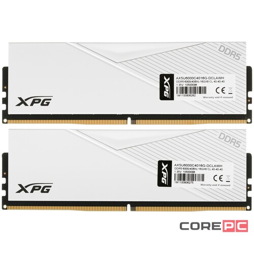 Оперативная память 32 Gb 6000 MHz ADATA XPG LANCER White (AX5U6000C4016G-DCLAWH)