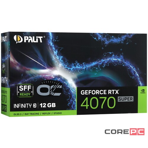 Видеокарта Palit (NED407ST19K9-1043S) GeForce RTX 4070 SUPER 12GB INFINITY 3 OC
