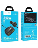 Автомобильное заряд. устр. Hoco Z59A 240w 2USB/2T-C/1-12V чёрный