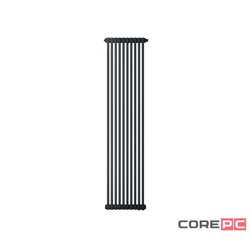 Радиатор труб. Zehnder Charleston 2180, 14 сек.1/2 ниж.подк. RAL9005matt (9205) (кроншт.в компл)