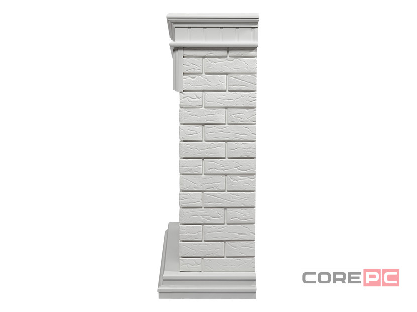 Портал Firelight Bricks 30 камень белый, белая эмаль