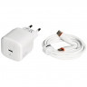 Сетевое зар. устр. Keephone Thomas KP-EB0112 1C 60W Gan с кабелем Type-C на Type-C белое
