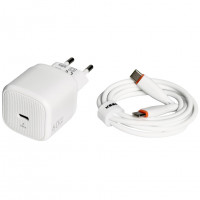 Сетевое зар. устр. Keephone Thomas KP-EB0112 1C 60W Gan с кабелем Type-C на Type-C белое
