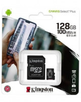 micro SDXC карта памяти Kingston 128 Class10 UHS-I Canvas Select Plus с адапт.(SDCS2/128GB)
