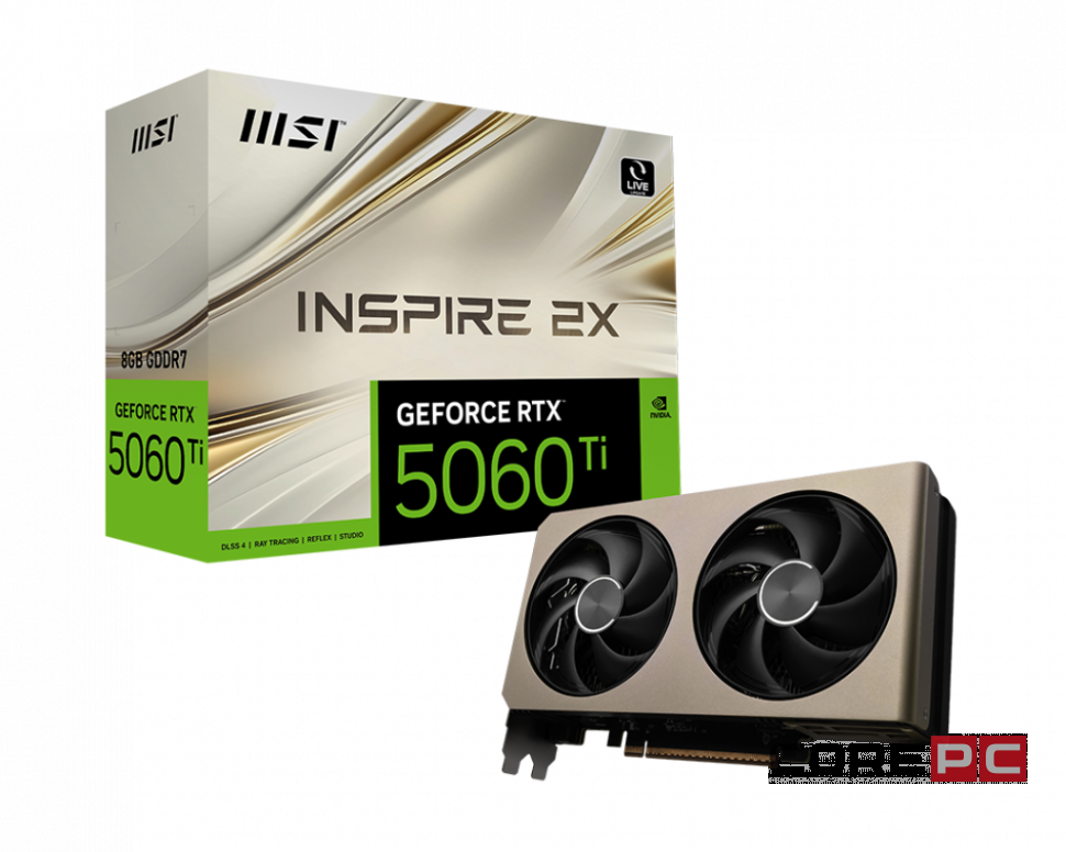 Видеокарта MSI (G506T-8I2) GeForce RTX 5060 Ti 8G INSPIRE 2X