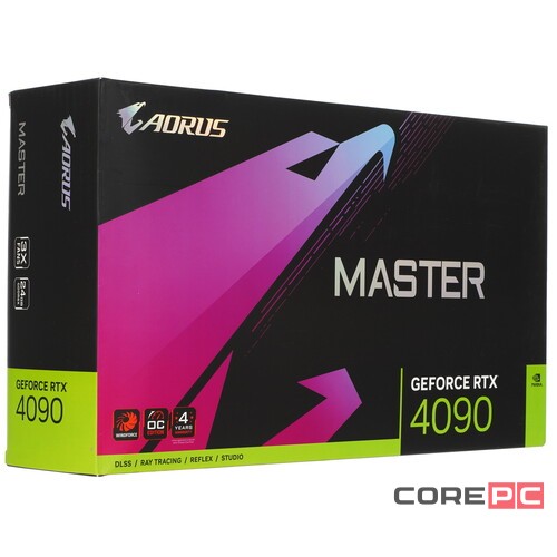 Видеокарта Gigabyte (GV-N4090AORUS M-24GD) GeForce RTX 4090 24GB AORUS MASTER