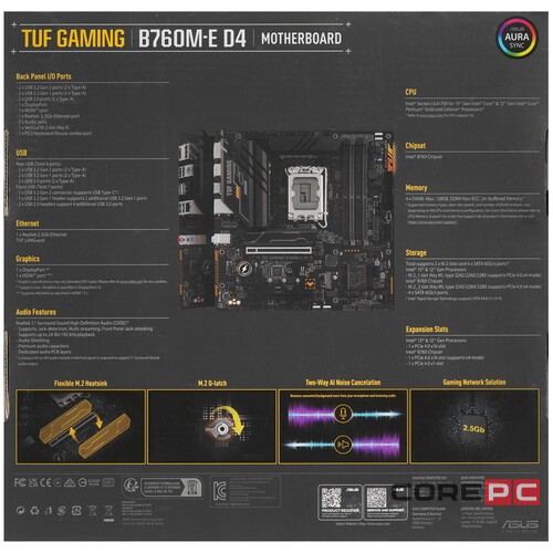 Материнская плата ASUS TUF GAMING B760M-E D4 90MB1E90-M0EAY0