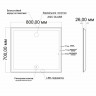 Зеркало MIXLINE Минио 800х700 (ШВ) сенсорный выключатель, светодиодная подсветка