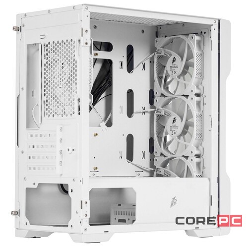 Компьютерный корпус 1STPLAYER TRILOBITE T3-G TG LED White (T3-G-WH-4F1-W)