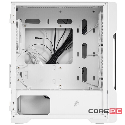 Компьютерный корпус 1STPLAYER TRILOBITE T3-G TG LED White (T3-G-WH-4F1-W)