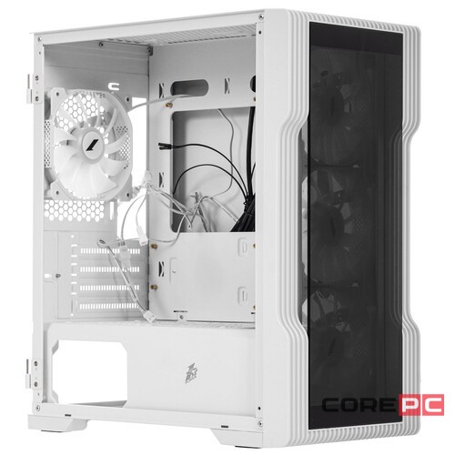 Компьютерный корпус 1STPLAYER TRILOBITE T3-G TG LED White (T3-G-WH-4F1-W)