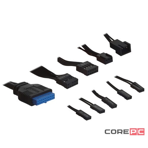 Компьютерный корпус 1STPLAYER TRILOBITE T3-G TG LED White (T3-G-WH-4F1-W)