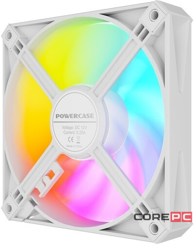 Вентилятор для корпуса Powercase (M56-12W ARGB) White