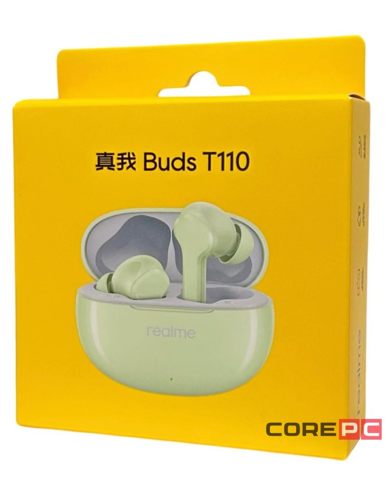 Беспроводные наушники TWS Realme Buds T110 BT5.4/7ч зеленые