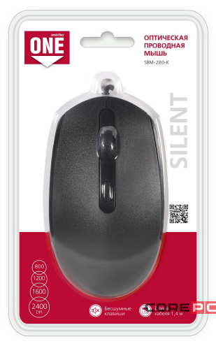 Мышь проводная Smartbuy ONE 280-K (SBM-280-K) / 40 черная