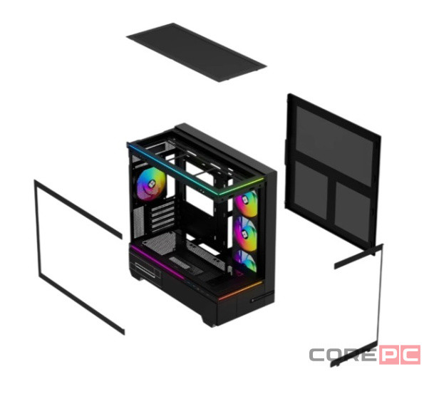 Компьютерный корпус Thermalright M10 FAN4-C TG ARGB Black (TRTLM10BF4C)