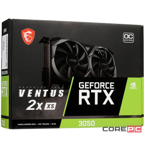Видеокарта MSI (RTX 3050 VENTUS 2X XS 8G OC) GeForce RTX 3050 8GB VENTUS 2X XS OC