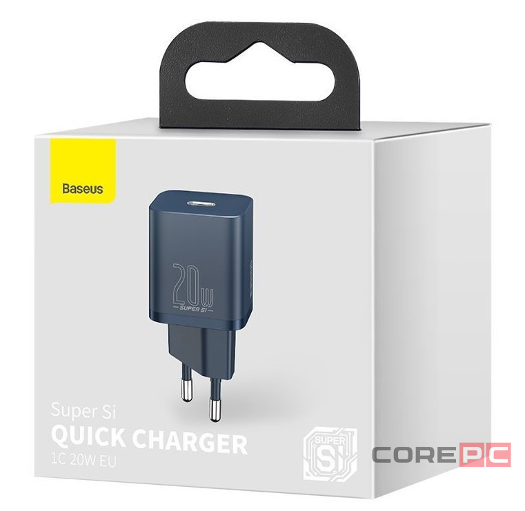 Сетевое зар. устр. Baseus Super Si Quick Charger 1C 20W EU (CCSUP-B03) синее