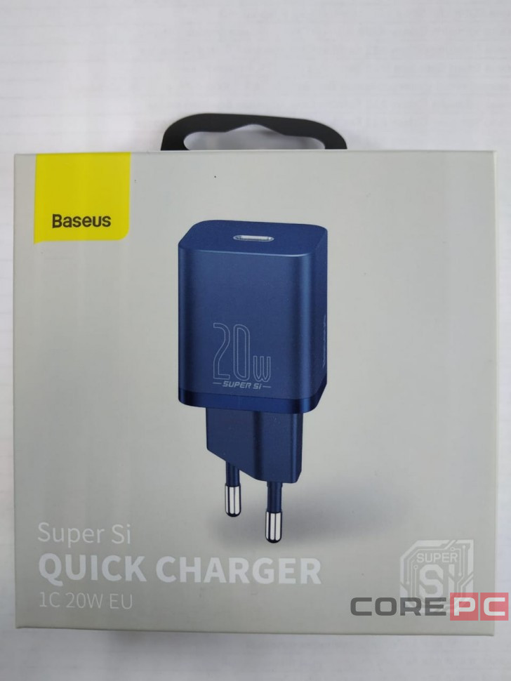 Сетевое зар. устр. Baseus Super Si Quick Charger 1C 20W EU (CCSUP-B03) синее