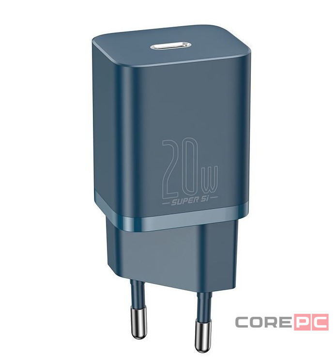 Сетевое зар. устр. Baseus Super Si Quick Charger 1C 20W EU (CCSUP-B03) синее