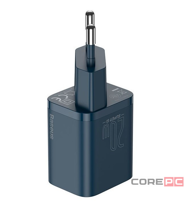 Сетевое зар. устр. Baseus Super Si Quick Charger 1C 20W EU (CCSUP-B03) синее