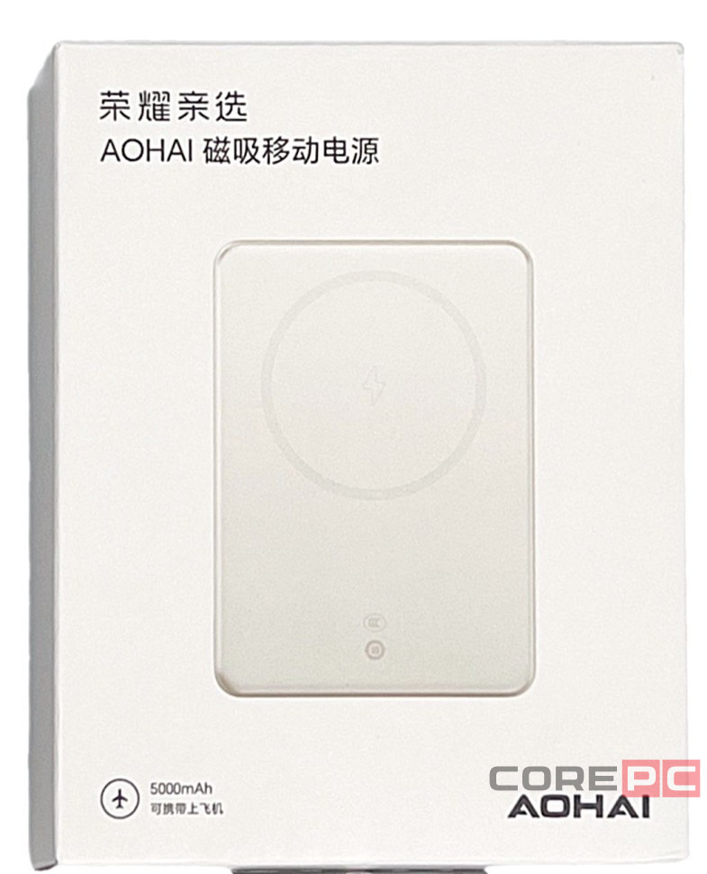 Powerbank с беспроводной зарядкой MagSafe Honor Aohai 5000mAh 1USB-C 10W белый