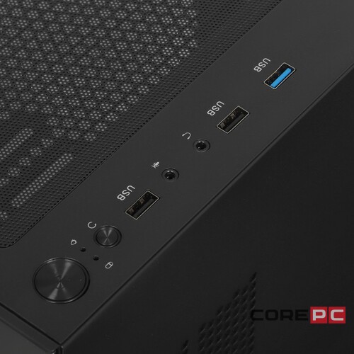 Компьютерный корпус Powercase VISION Micro M TG Black CVMMB-L0