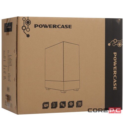 Компьютерный корпус Powercase VISION Micro M TG Black CVMMB-L0