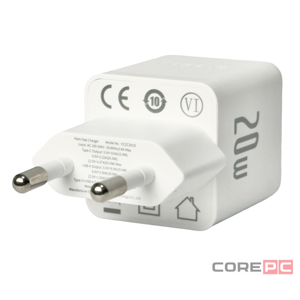 Сетевое зар. устр. Baseus Palm 20W P10111608213-00 белое