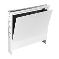 Шкаф коллекторный HENCO встраиваемый с задней панелью, белый RAL 9003, 455х575-665х110-175