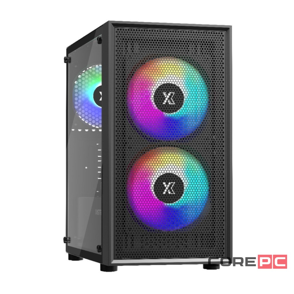Компьютерный корпус XASTRA A305M TG 3FRGB Black (A305M-2FC14F-1FC12F)