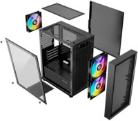 Компьютерный корпус XASTRA A305M TG 3FRGB Black (A305M-2FC14F-1FC12F)