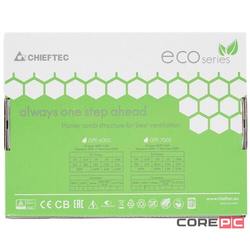 Блок питания Chieftec 600W ECO GPE-600S