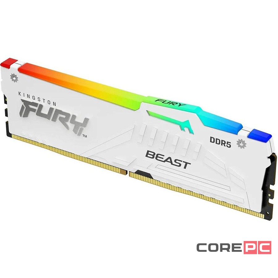 Оперативная память 32 Gb 6400 MHz Kingston FURY Beast RGB White (KF564C32BWA-32)
