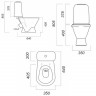Унитаз компакт Sanita WC.CC/Samarsky/1-P/WHT.G/S1 с сиденьем, цвет белый