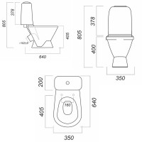Унитаз компакт Sanita WC.CC/Samarsky/1-P/WHT.G/S1 с сиденьем, цвет белый