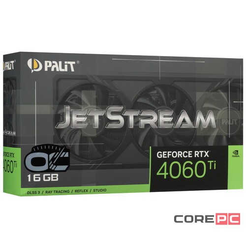 Видеокарта Palit (NE6406TU19T1-1061J) GeForce RTX 4060 TI 16GB JETSTREAM OC