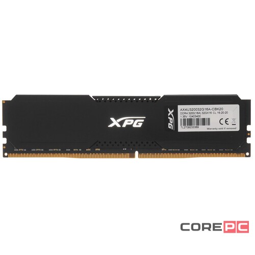 Оперативная память 32 Gb 3200 MHz ADATA GAMMIX D20 Black (AX4U320032G16A-CBK20)