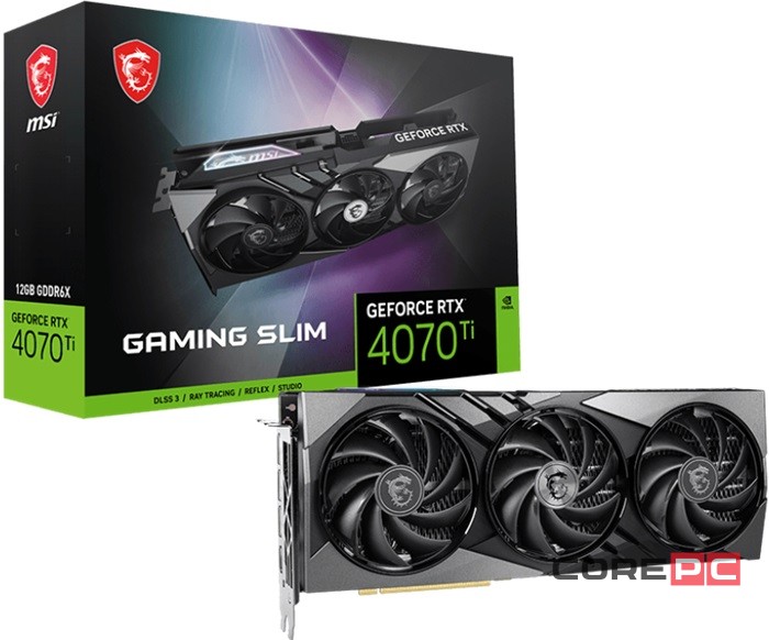 Видеокарта MSI (RTX 4070 Ti GAMING X SLIM 12G) GeForce RTX 4070 Ti 12GB GAMING X SLIM