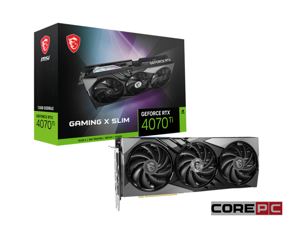 Видеокарта MSI (RTX 4070 Ti GAMING X SLIM 12G) GeForce RTX 4070 Ti 12GB GAMING X SLIM