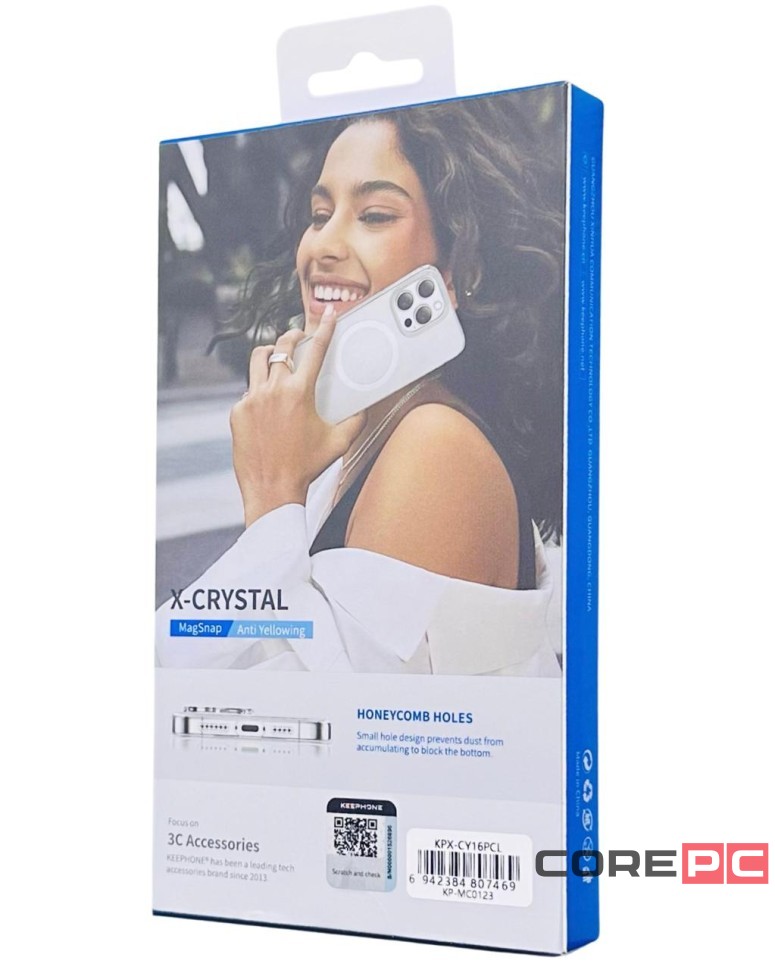 Накладка для i-Phone 16 Pro Keephone X-Crystal MagSnap прозрачный