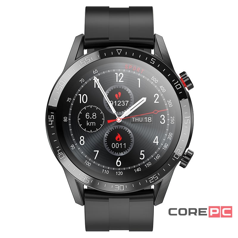 Смарт-часы Hoco Y2 Pro Smart Watch 1.3/240х240/290mAh/72ч/BT4.0 черные