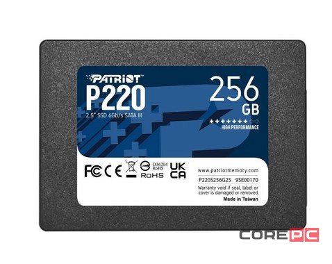 Твердотельный накопитель Patriot 256 Gb P220 (P220S256G25)