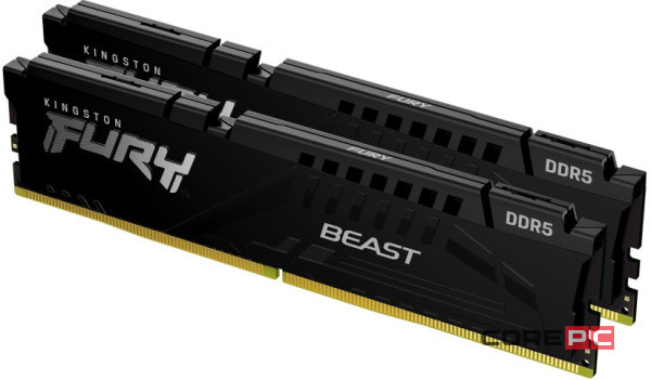 Оперативная память 64 Gb 5600 MHz Kingston FURY Beast RGB Black (KF556C40BB2K2-64)